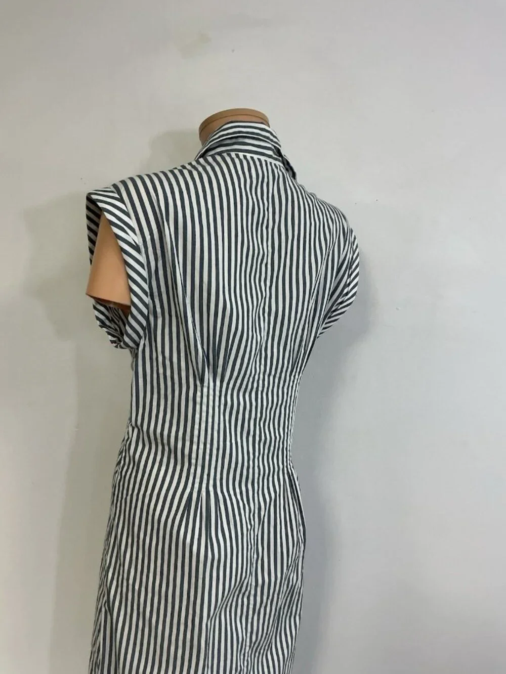 Abercrombie & Fitch Smocked Maxi Dress Nautical Button Front Womens Small